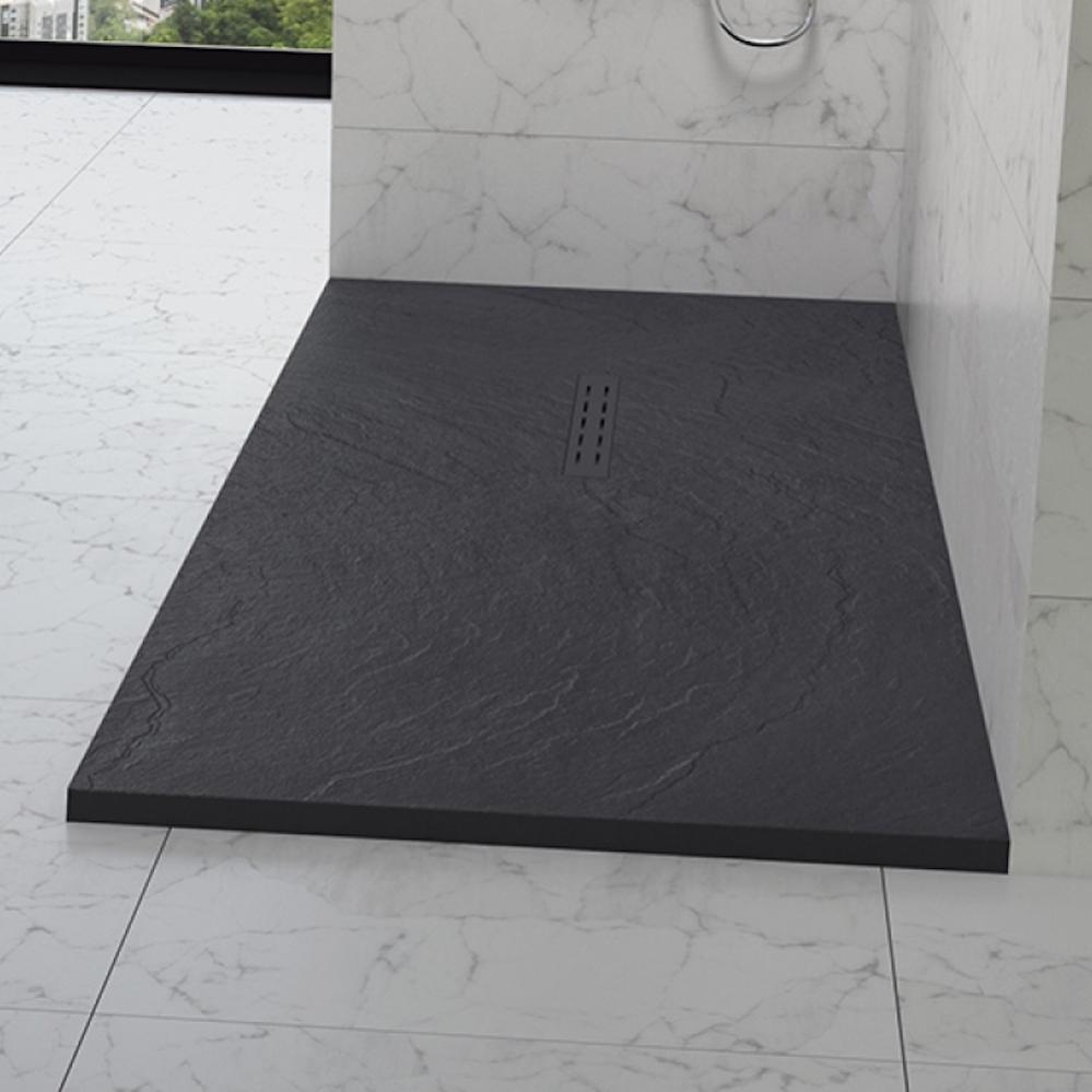 KINEDO Receveur Kinestone , 160 x 90, gris anthracite