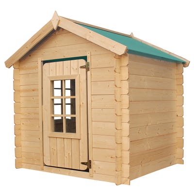 Timbela M570Z-1 Maison en bois pour enfants -Toit vert- Maison de