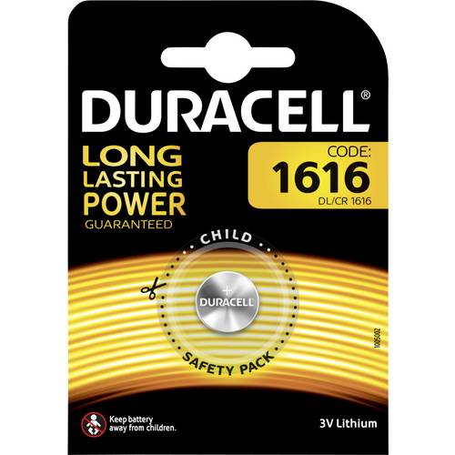 Pile bouton CR 1616 lithium Duracell 45 mAh 3 V 1 pc(s)