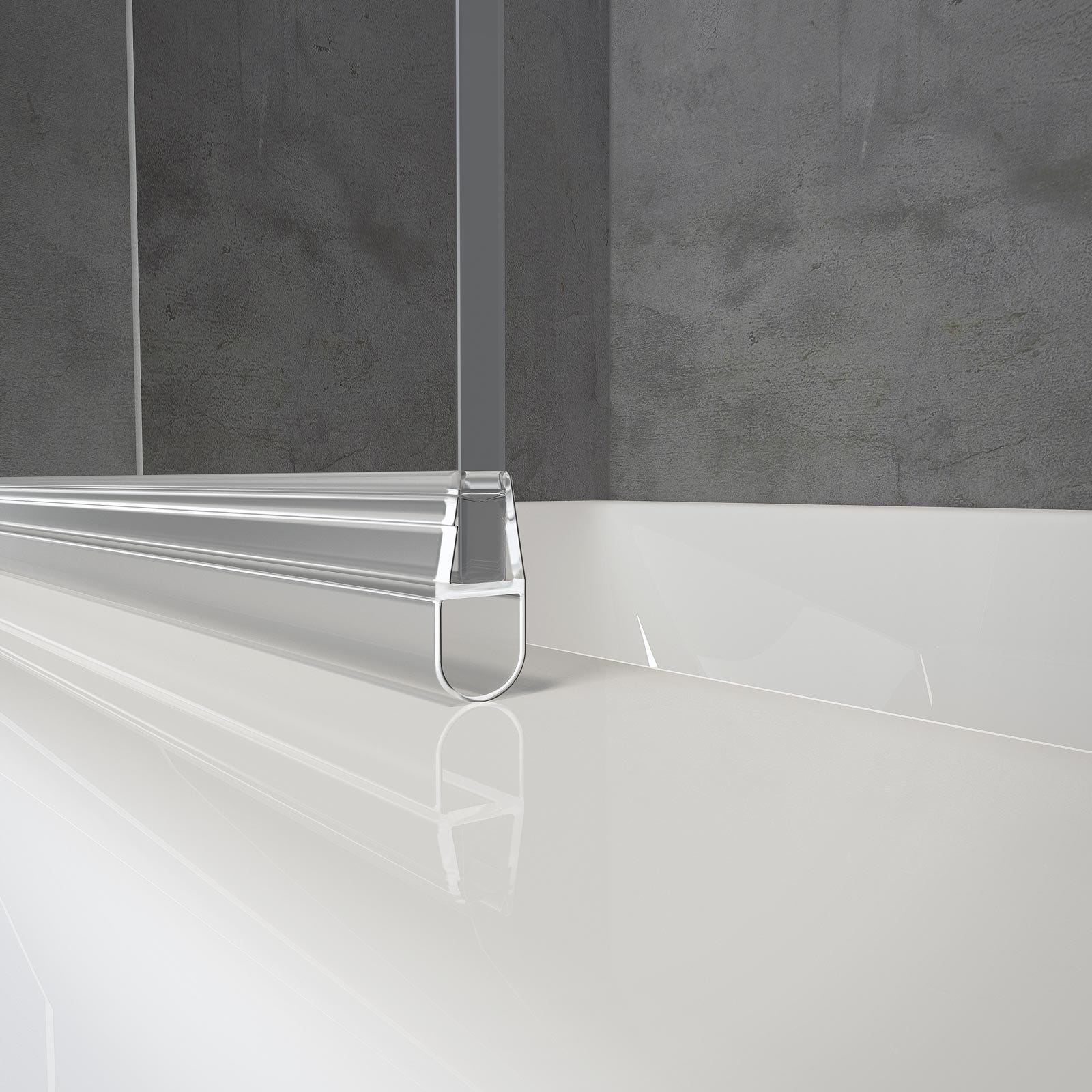 Schulte pare-baignoire rabattable pivotant, 60 x 140 cm, verre 5 mm transparent, paroi de baignoire 1 volet, profilé noir 2