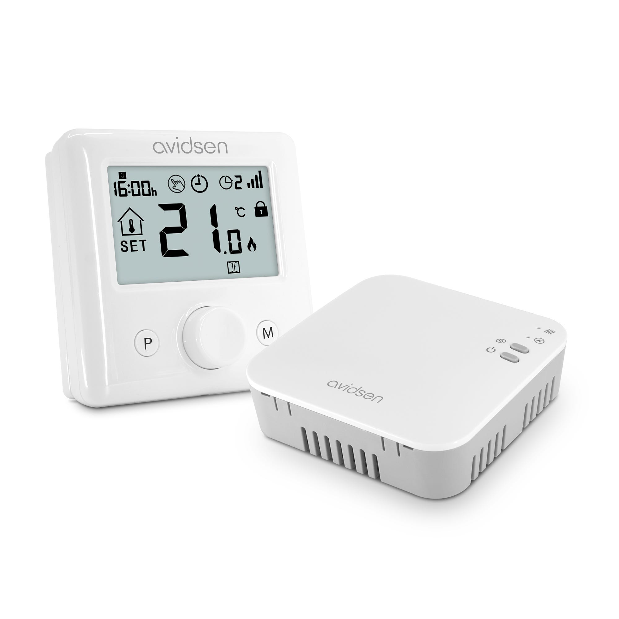 Termostato Wifi a Batteria Wireless HomeFlow WL Avidsen - Compatibile Assistenti vocali Google e Alexa 0