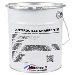Antirouille Charpente - Metaltop - Noir signalisation - RAL 9017 - Pot 25L 0