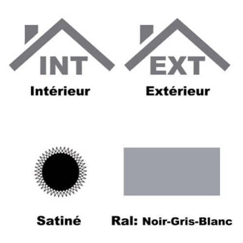 Antirouille Acier - Metaltop - Noir signalisation - RAL 9017 - Pot 1L 3