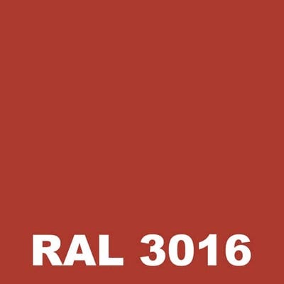 Peinture Batiment - Metaltop - Rouge corail - RAL 3016 - Pot 25L 1