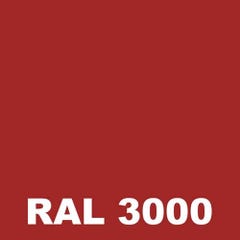 Peinture Mur Exterieur - Metaltop - Rouge feu - RAL 3000 - Pot 5L 1