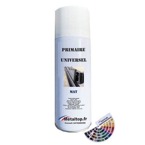 Primaire Universel - Metaltop - Blanc pur - RAL 9010 - Bombe 400mL 0