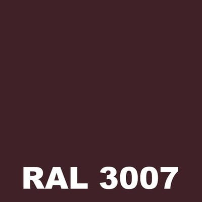 Peinture Batiment - Metaltop - Rouge noir - RAL 3007 - Pot 25L 1