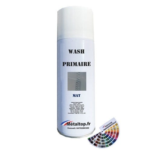 Wash Primaire - Metaltop - Blanc pur - RAL 9010 - Bombe 400mL 0