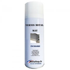 Vernis Metal Mat - Metaltop - Incolore - RAL Incolore - Bombe 400mL 0