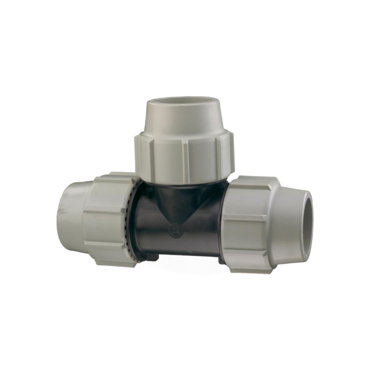 té à 90 degrés - egal - pour tube pe - diamètre 20 mm - plasson 704020