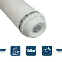 Filet d'échafaudage Blanc 3,07x50 m - Qualité PRO TECPLAST 50EC - Filet de protection d'échafaudage pour chantier - Pare-gravats 1