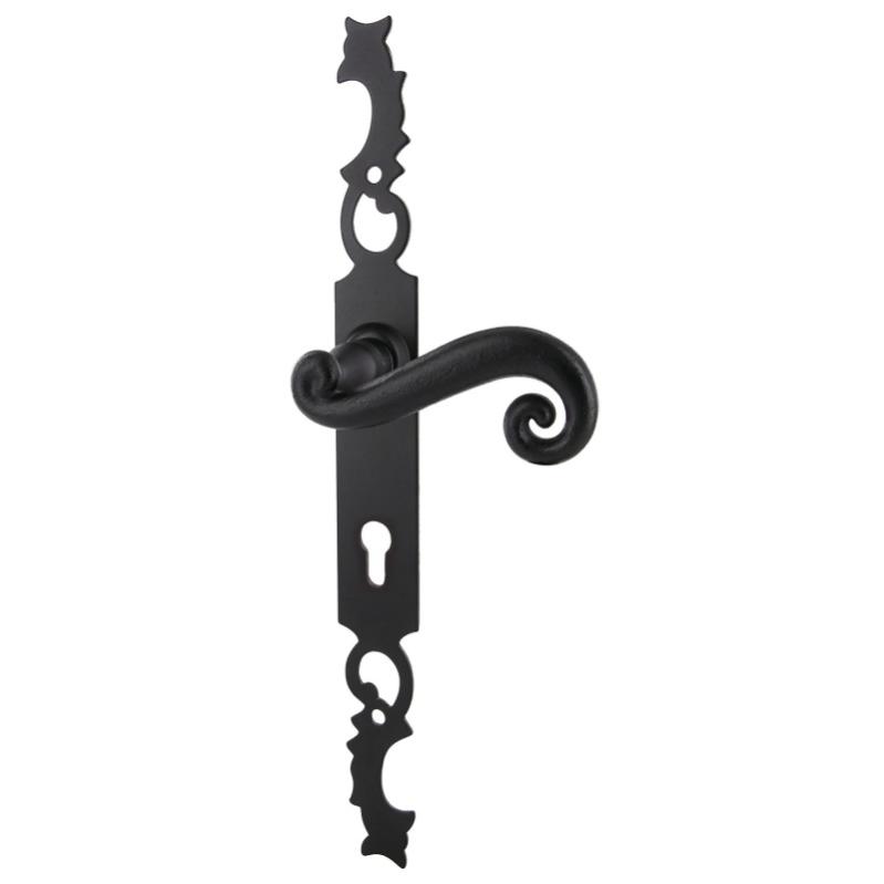 Ensemble de porte rustique aquitaine 41 bouvet epoxy gris - clé i - 377