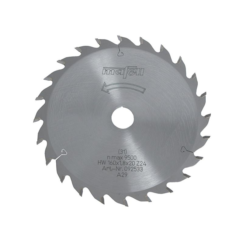 Lame de scie au carbure, 160 x 1,2/1,8 x 20 mm, 24 dents, denture alternée, universel, bois MAFELL 092533