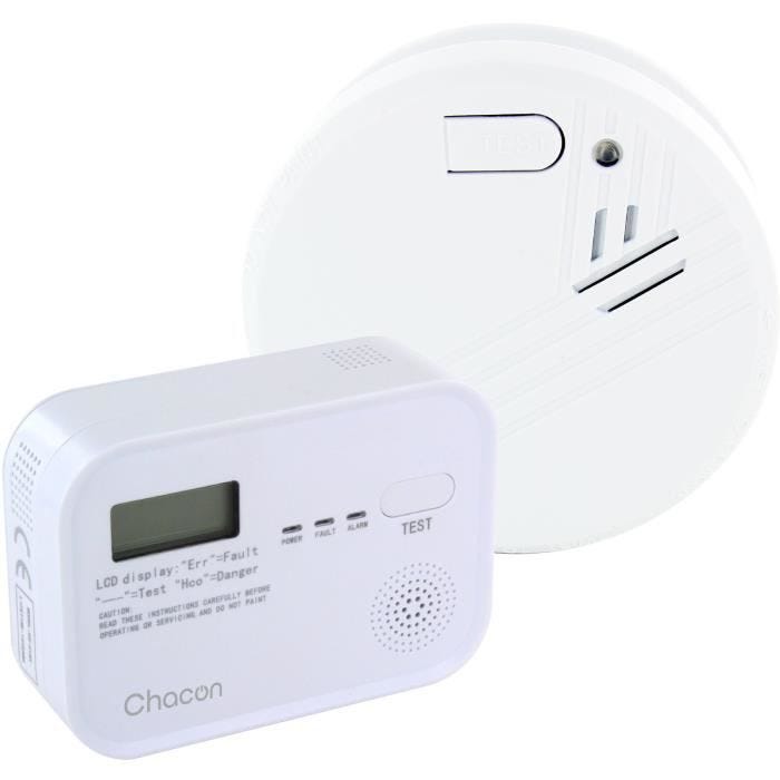 CHACON - Pack Détecteur de fumée + Co Alarm 1
