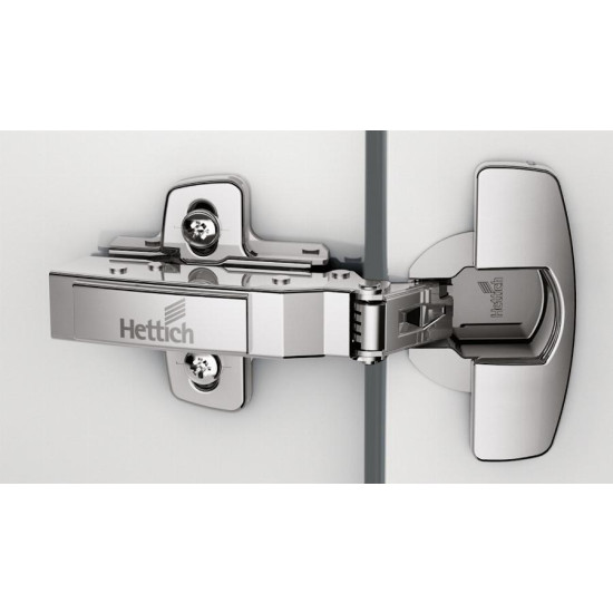 Charnières invisibles Push to open 110° Sensys 8675 HETTICH porte 15 à 24mm - mont.central à visser - 9073663