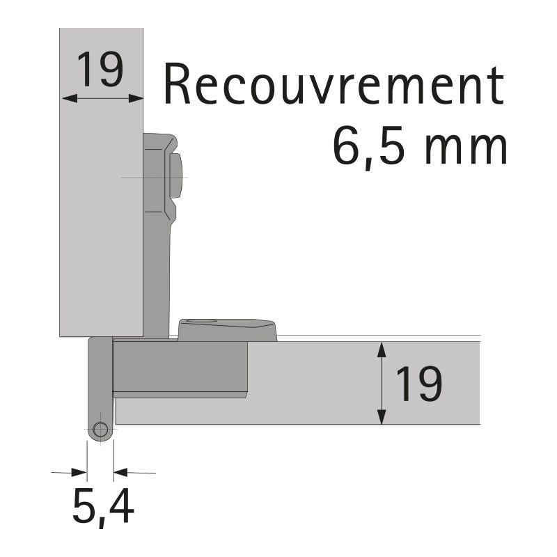 Selekta pro 2000, 6,5 mm - Décor : Nickelé - Diametre boîtier : 35 mm - Epaisseur porte : 19 mm - Matériau : Zamac - Mo 1
