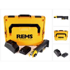 REMS Mini-Press S 22 V ACC Sertisseuse radiale sans fil avec marche forcée + Coffret L-Boxx + 1x Batterie 1,5 Ah + Chargeur (578016 R220) 1