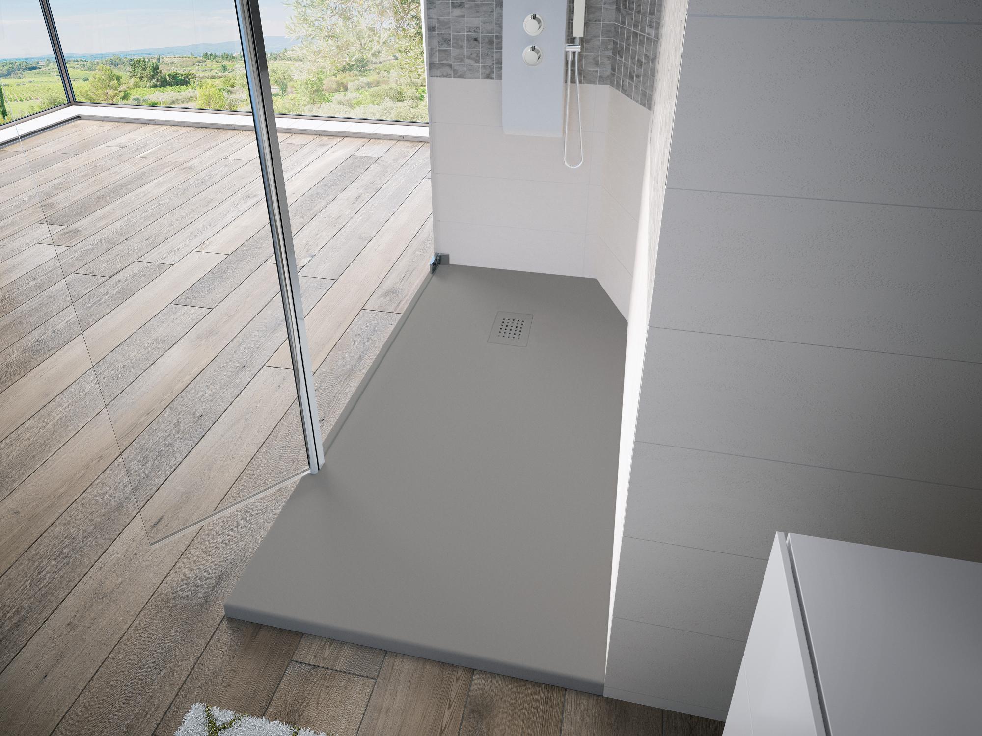 Receveur de douche KINESURF Découpable 120X80 Grainé Gris