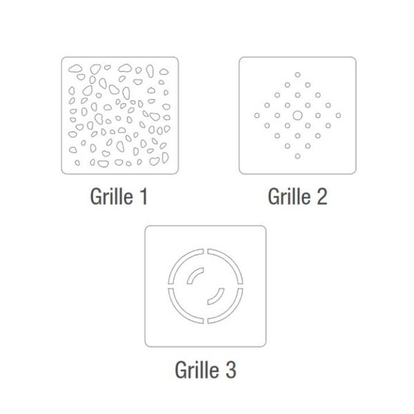 Receveur de douche découplable super plat KINEMOON seulement 2,6 cm d'épaiss., bonde et grille de type 1 (motif abstrait) inclus, blanc 90x75 4