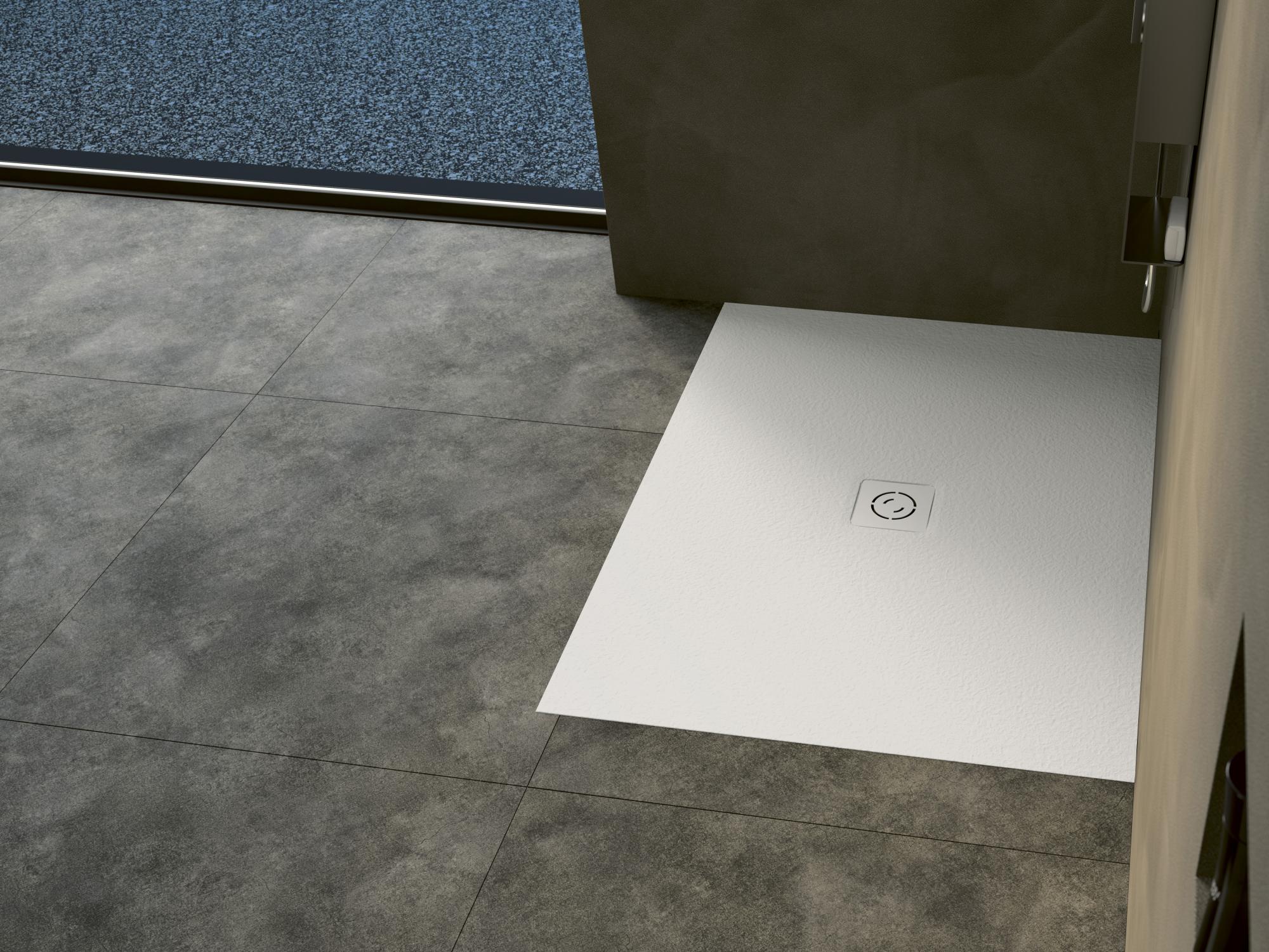 Receveur de douche KINEMOON avec grille de type 3 blanc 140x70