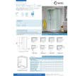 Cabine de douche complète KINEPRIME Glass porte pivotante receveur 90x90 hauteur 18 cm pose en niche mitigeur thermostatique verre transparent
