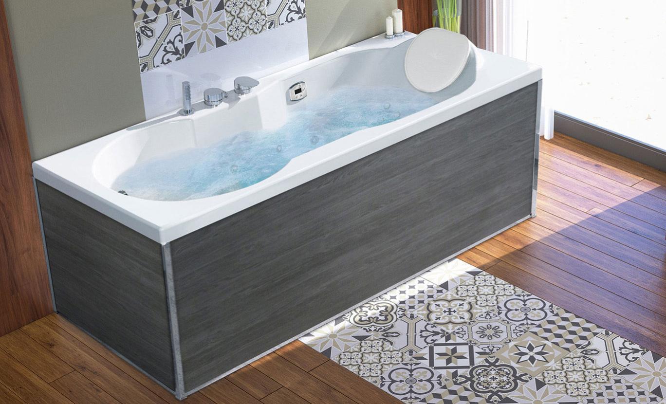 Tablier aspect bois fonce 180 pour toutes les lignes de baignoire sauf STAR et SAMBA