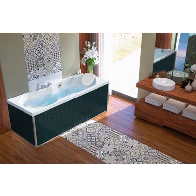 Tablier de baignoire en verre noir 200 compatible avec toutes les baignoires KINEDO rectangulaires sauf modèles STAR et SAMBA 0