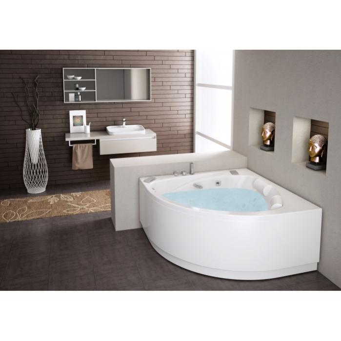 Baignoire Balneo MILONGA 2 places 170x90 tete a droite tablier compris systeme balneotherapie AIR HOTEL tete a Droite