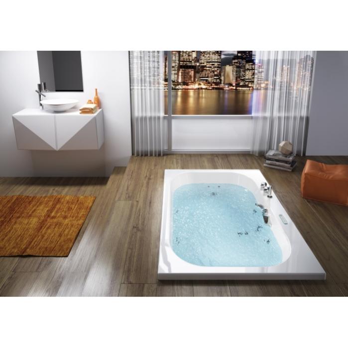Baignoire Balneo BOSSANOVA 185x120 systeme balneotherapie SENSATION AIR POOL tete a Gauche