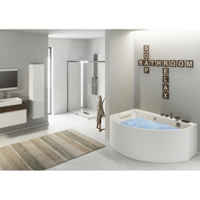 Baignoire Balneo CONGA 160x90 gauche systeme VITALITE