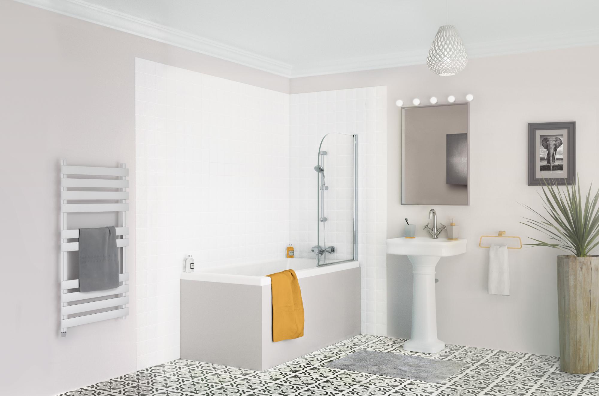 PARE-BAIN EN VERRE TRANSPARENT POUR VERSION FIXES