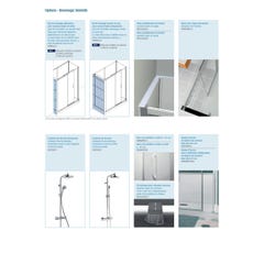 Cabine de douche d'angle complète sécurisée KINEMAGIC Sérénité 100x70 (B) hauteur 2,03m porte pivotante verre transparent mitigeur mécanique 4