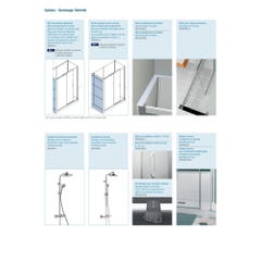 Cabine de douche en niche complète sécurisée KINEMAGIC Sérénité 170x90 (H) hauteur 2,03m espace ouvert verre transparent mitigeur thermostatique 4