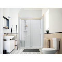 Cabine de douche en niche complète sécurisée KINEMAGIC Sérénité 160x70 (H) hauteur 2,03m espace ouvert verre transparent mitigeur mécanique 0