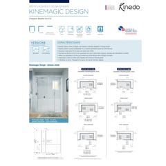 Cabine de douche en niche complète sécurisée porte pivotante KINEMAGIC Design 120x90 hauteur 2,07m transparent mitigeur thermostatique 1