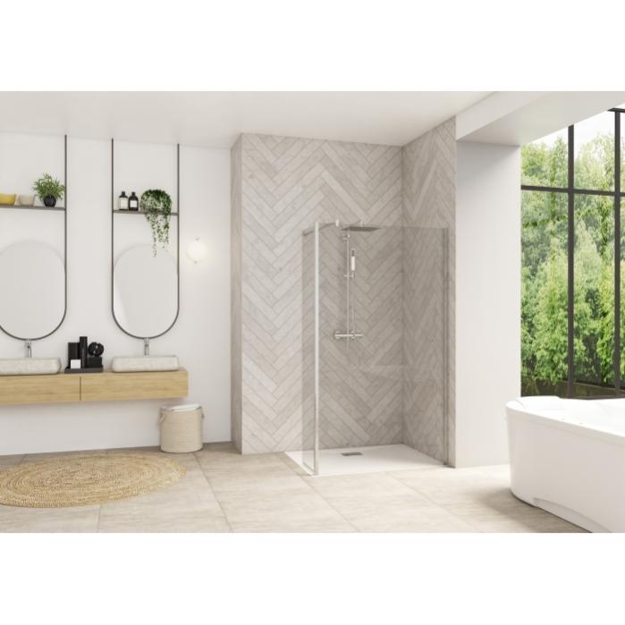 SMART Design duo 100 profile chrome verre transparent