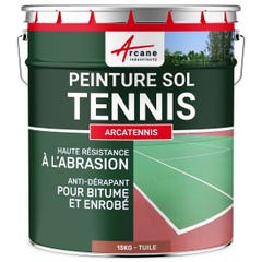 Peinture Tennis - Arcatennis. - Tuile - 15 Kg (jusqu'à 30 M² En 2 Couches) - Arcane Industries
