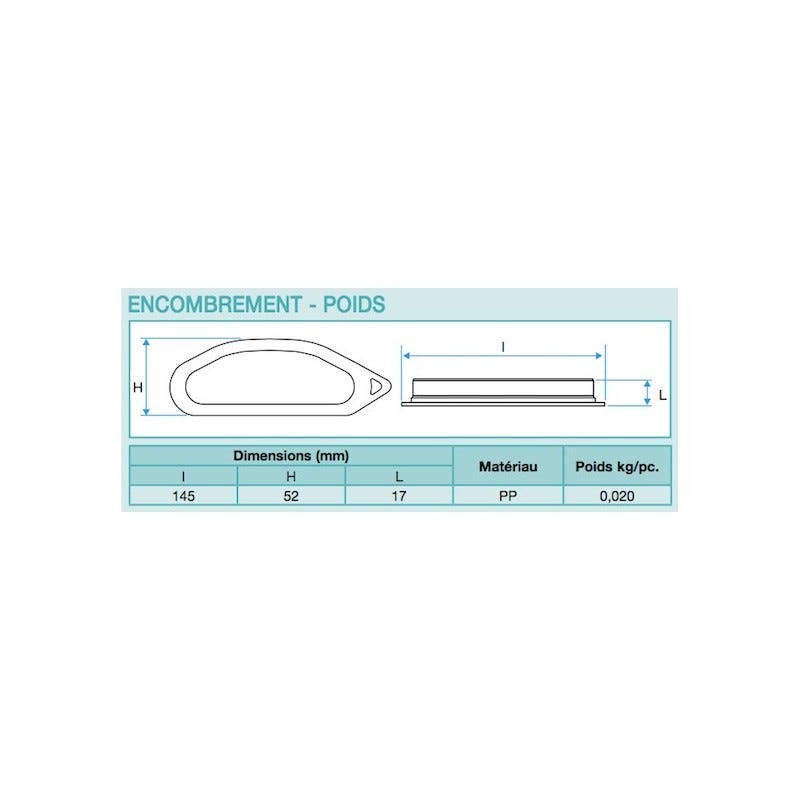 Bouchon ovale (Sachet de 5) - Optiflex / Flexigaine ALDES - 11091862 1