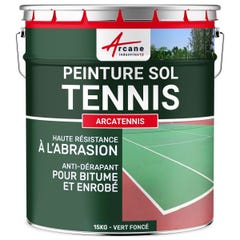 Peinture Tennis - Arcatennis. - Vert Foncé - 15 Kg (jusqu'à 30 M² En 2 Couches) - Arcane Industries