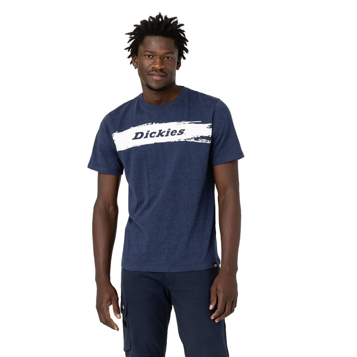 T-shirt à manches courtes pour homme Stanton bleu marine - Dickies - Taille L