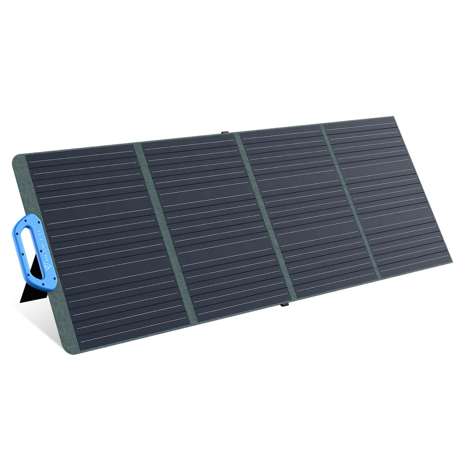 BLUETTI Panneau Solaire 120W Monocristallin PV120 Panneau Solaire Photovoltaïque Pliable et Portable IP54 avec poignée de port et béquilles ajustables