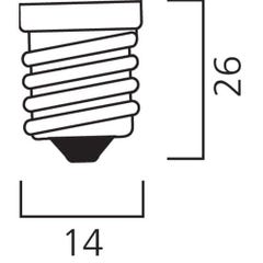 Lampe LED coup de vent dépolie TOLEDO 5W E14 2700K - SYLVANIA - 0026939 1