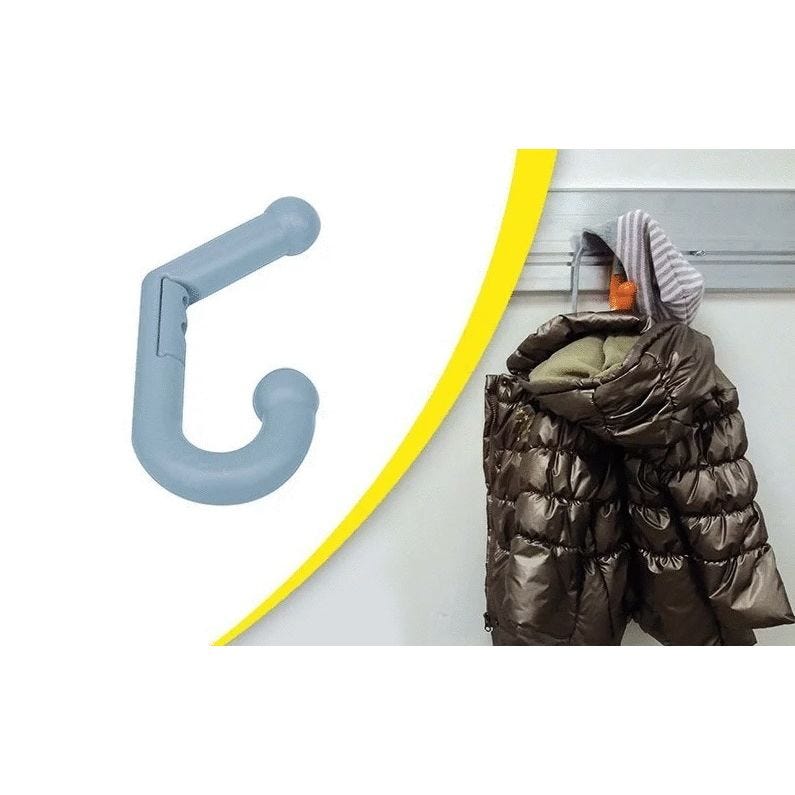 Porte-manteau caoutchouc gris souple - WATTELEZ - 607001G 2