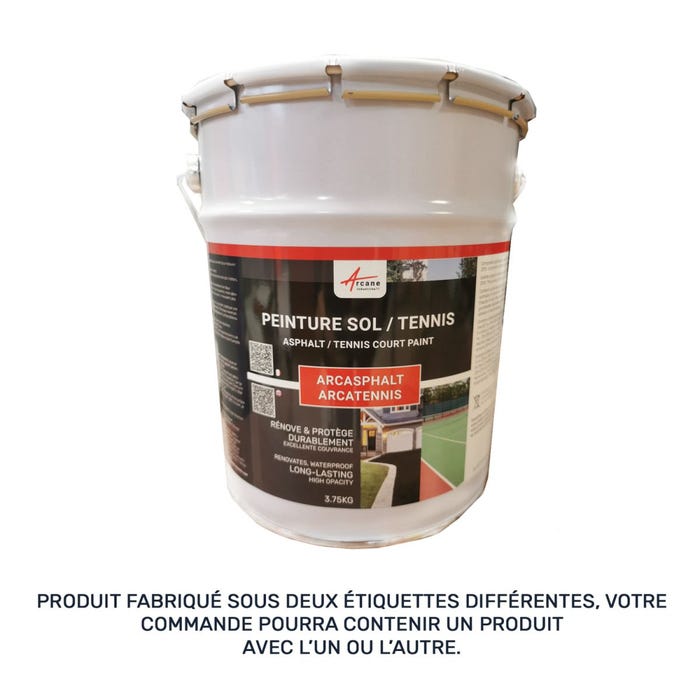 Peinture Bitume, Goudron, Enrobé - ARCASPHALT - 15 kg (jusqu'à 30 m² en 2 couches) - Chocolat Marron Foncé - ARCANE INDUSTRIES 1