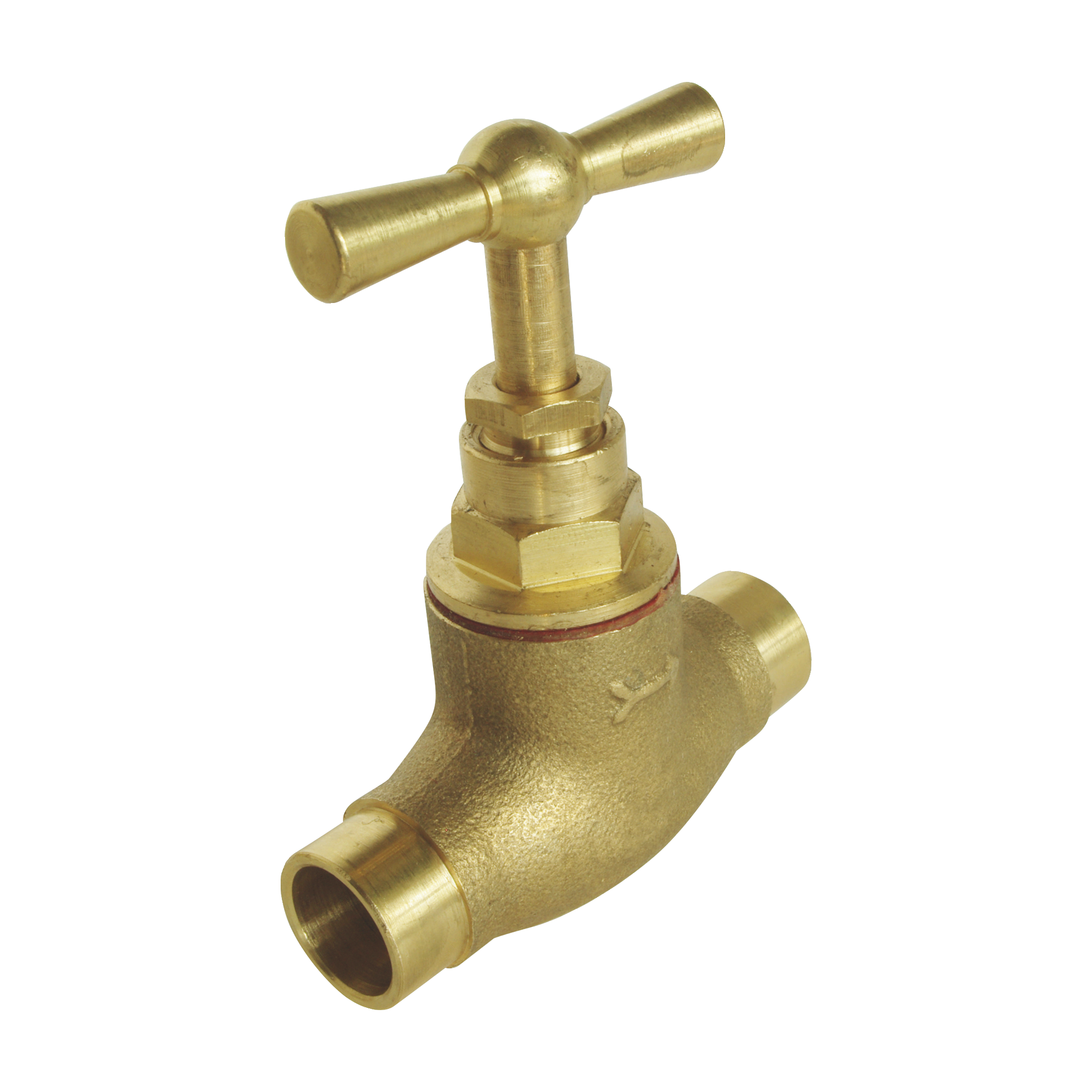 SOMATHERM FOR YOU - Robinet d'arrêt à potence à souder - Pour tube cuivre 14mm - Laiton brut