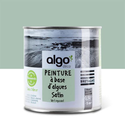 Peinture saine Algo - Vert reposant - Satin - 0,5L