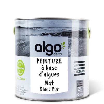 Peinture saine Algo - Blanc Pur - Mat - 2L