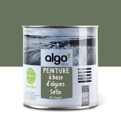 Peinture saine Algo - Vert Canopée - Satin - 0,5L