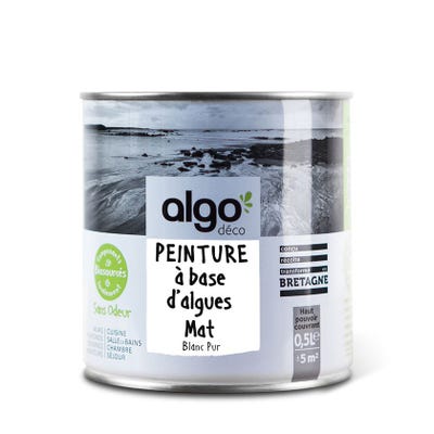 Peinture saine Algo - Blanc Pur - Mat - 0,5L