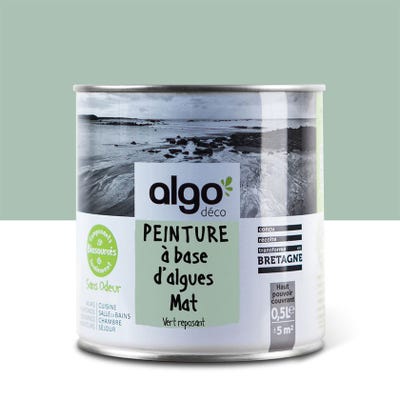 Peinture saine Algo - Vert reposant - Mat - 0,5L
